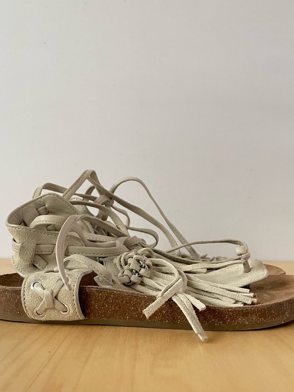 Sam Edelman Kyra fringe lace-up sandals | US 6M